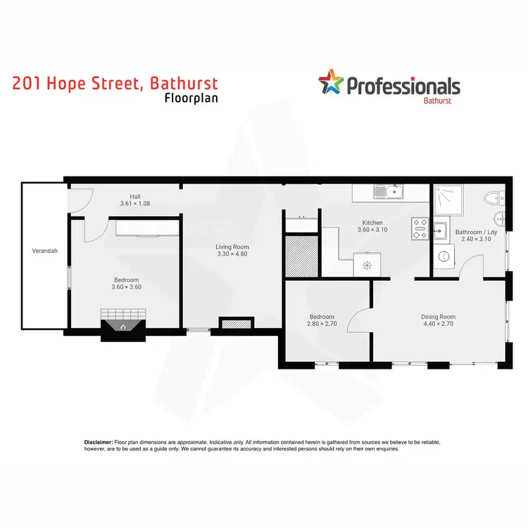 Floorplan of Homely house listing, 201 Hope Street, Bathurst NSW 2795