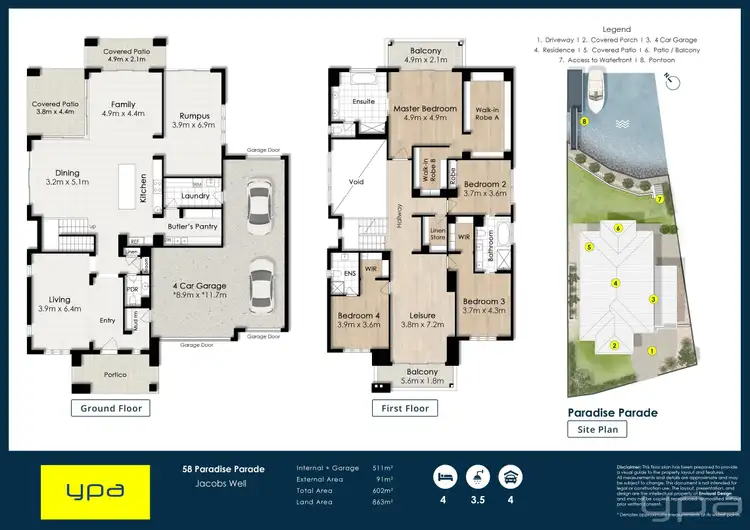 Floorplan of Homely house listing, 58 Paradise Parade, Jacobs Well QLD 4208