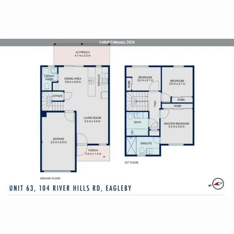 Floorplan of Homely unit listing, 63/104 Riverhills Road, Eagleby QLD 4207