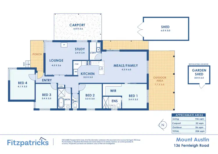 Floorplan of Homely house listing, 136 Fernleigh Road, Mount Austin NSW 2650