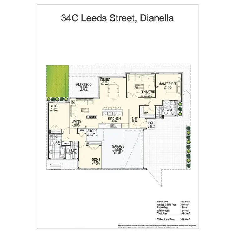 Floorplan of Homely house listing, 34C Leeds Street, Dianella WA 6059