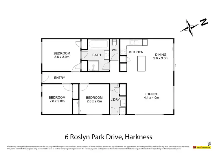 Floorplan of Homely house listing, 6 Roslyn Park Drive, Harkness VIC 3337