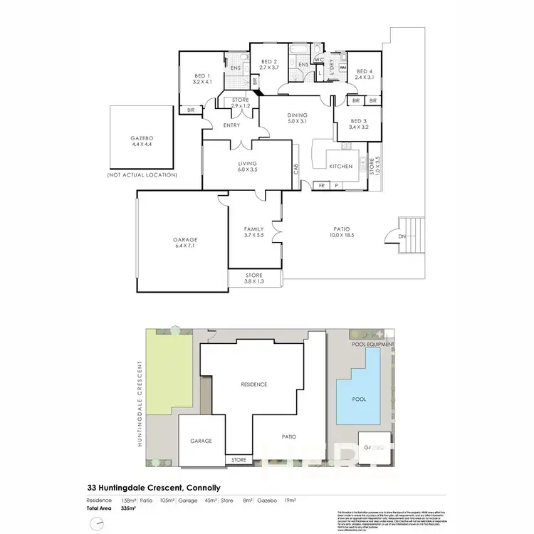 Floorplan of Homely house listing, 33 Huntingdale Crescent, Connolly WA 6027