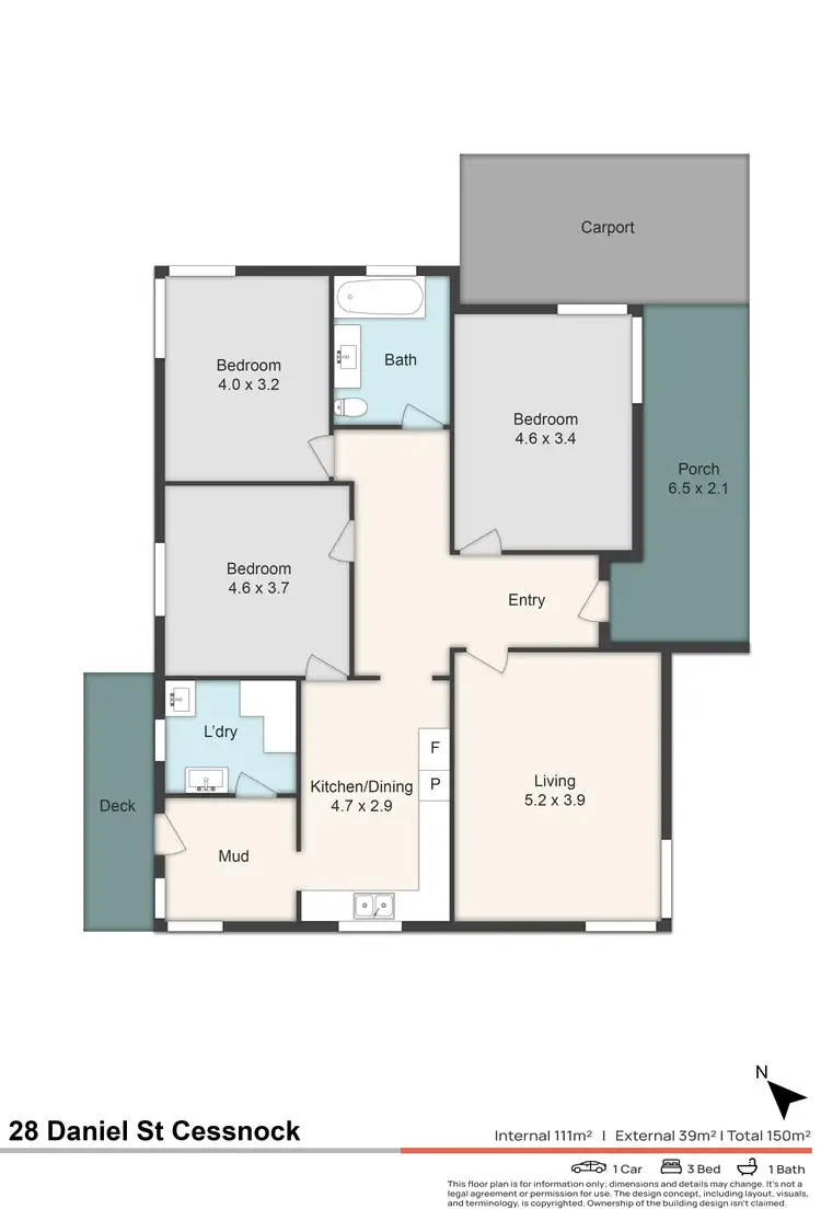 Floorplan of Homely house listing, 28 Daniel Street, Cessnock NSW 2325