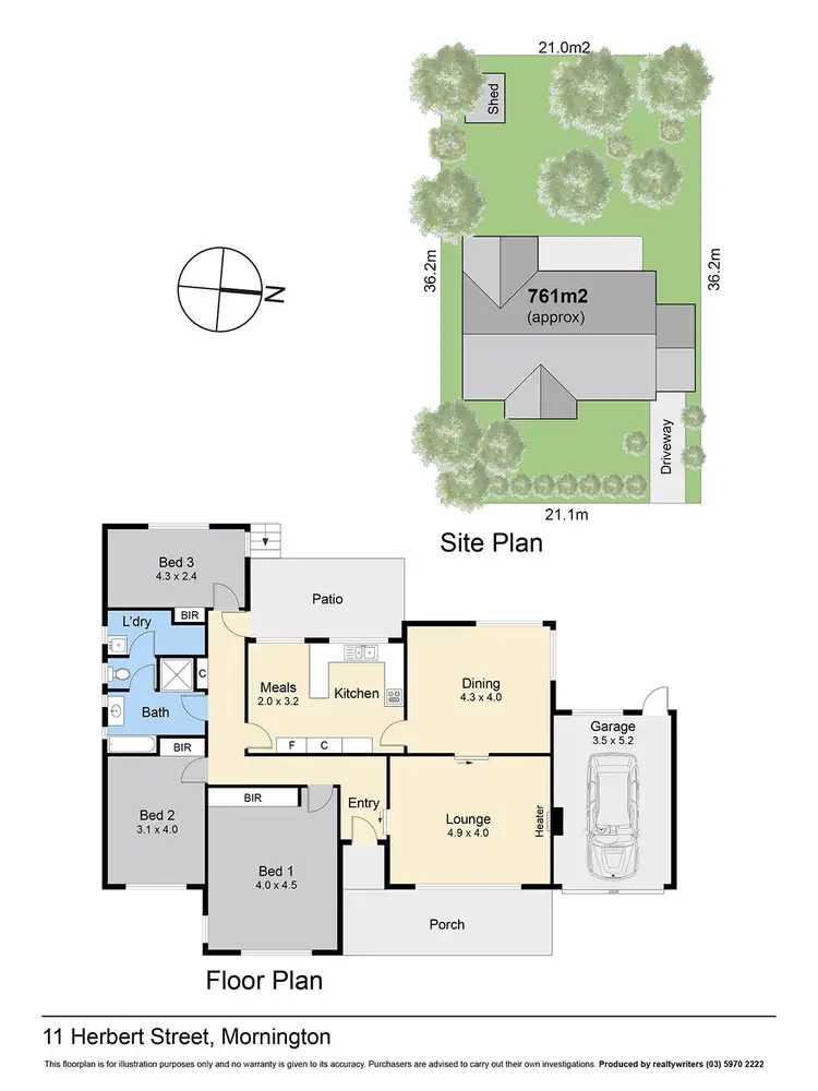 Floorplan of Homely house listing, 11 Herbert Street, Mornington VIC 3931