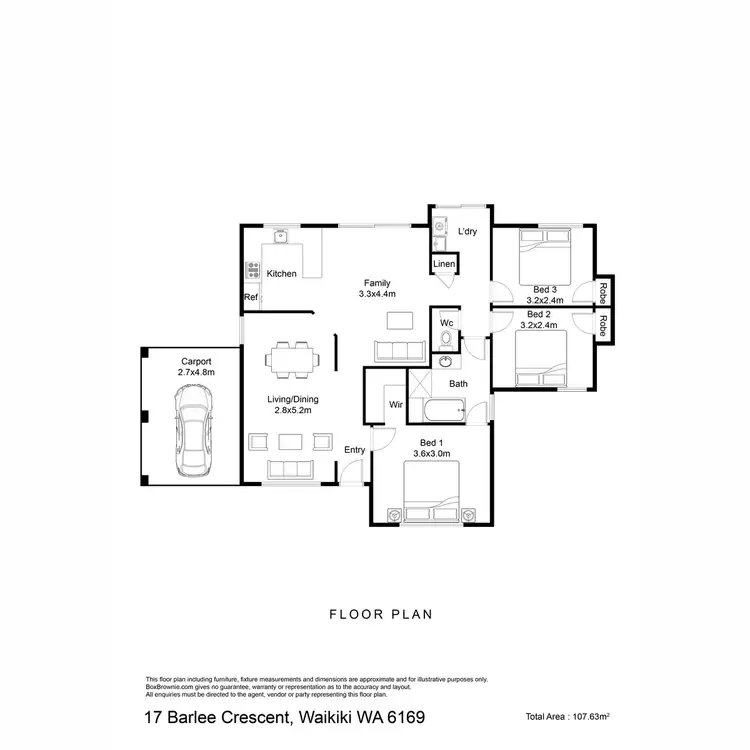 Floorplan of Homely house listing, 17 Barlee Crescent, Waikiki WA 6169