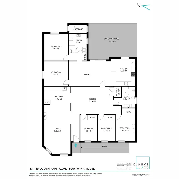 Floorplan of Homely townhouse listing, 1/33-35 Walker Street, Warners Bay NSW 2282