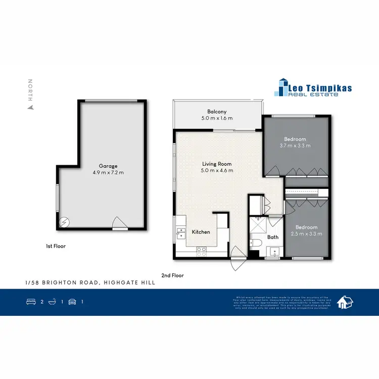Floorplan of Homely unit listing, 1/58 Brighton Road, Highgate Hill QLD 4101