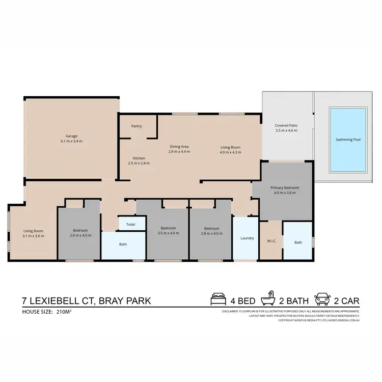 Floorplan of Homely house listing, 7 Lexiebell Court, Bray Park QLD 4500