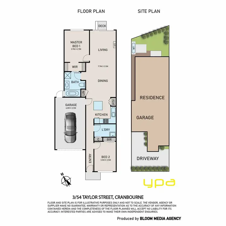 Floorplan of Homely unit listing, 3/54 Taylor Steet, Cranbourne VIC 3977