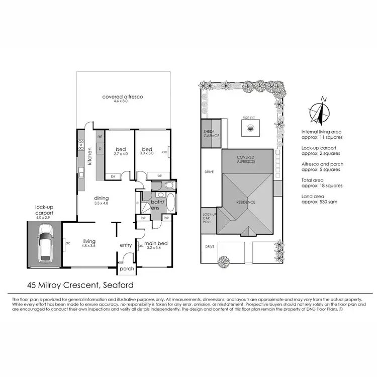 Floorplan of Homely house listing, 45 Milroy Crescent, Seaford VIC 3198