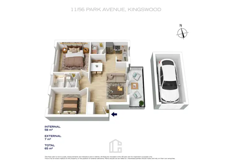 Floorplan of Homely unit listing, 11/56 Park Avenue, Kingswood NSW 2747