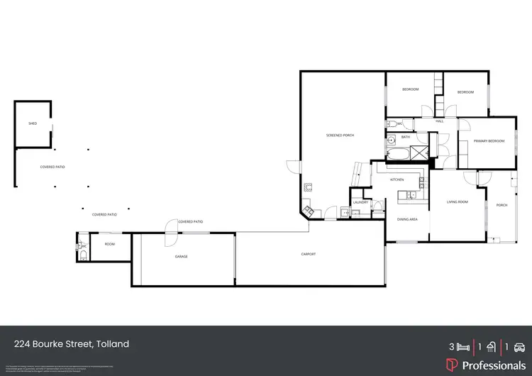 Floorplan of Homely house listing, 224 Bourke Street, Tolland NSW 2650