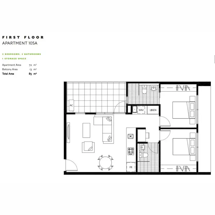 Floorplan of Homely apartment listing, 105/5 Zenith Rise, Bundoora VIC 3083