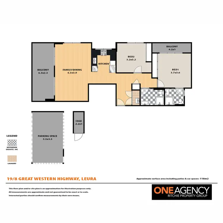 Floorplan of Homely unit listing, 19/8 Great Western Highyway, Leura NSW 2780