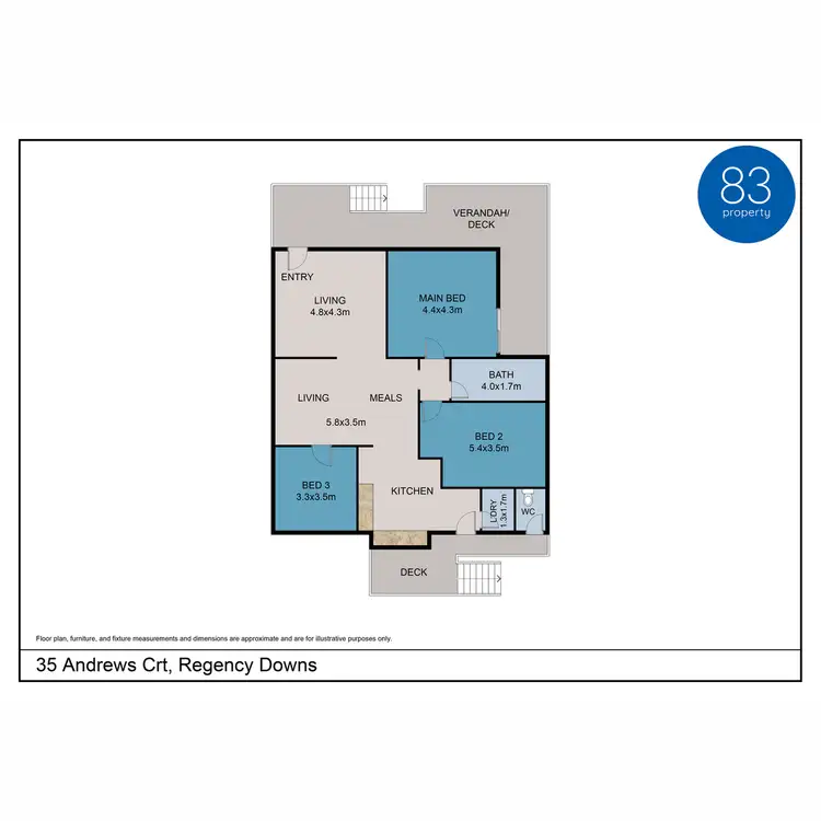 Floorplan of Homely house listing, 35 Andrews Crt, Regency Downs QLD 4341