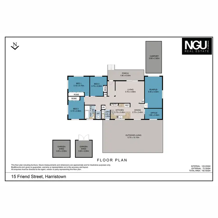 Floorplan of Homely house listing, 15 Friend Street, Harristown QLD 4350