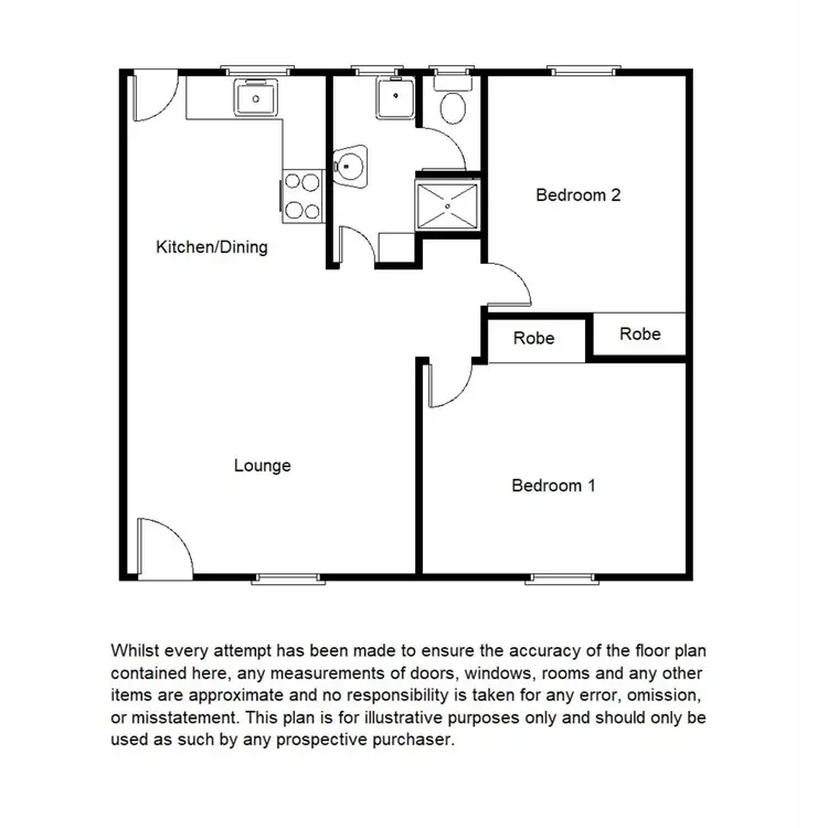 Floorplan of Homely unit listing, 2/10 Mitchell Terrace, Port Augusta West SA 5700