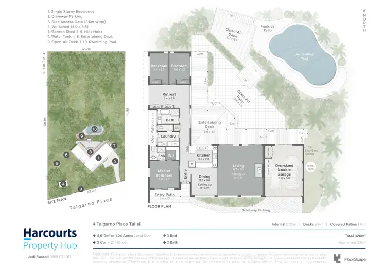 Floorplan of Homely house listing, 4 Talgarno Place, Tallai QLD 4213