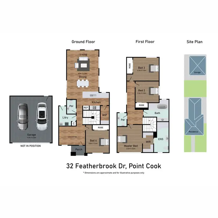 Floorplan of Homely house listing, 32 Featherbrook Drive, Point Cook VIC 3030