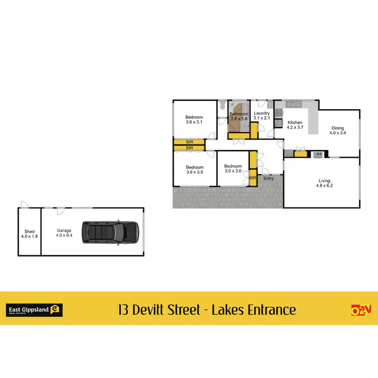 Floorplan of Homely house listing, 13 Devitt Street, Lakes Entrance VIC 3909