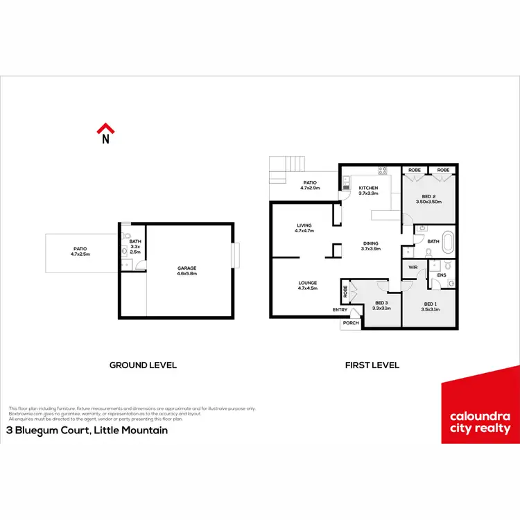 Floorplan of Homely house listing, 3 Bluegum Court, Little Mountain QLD 4551