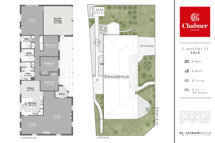 Floorplan of Homely house listing, 2 Jennifer Court, Sale VIC 3850