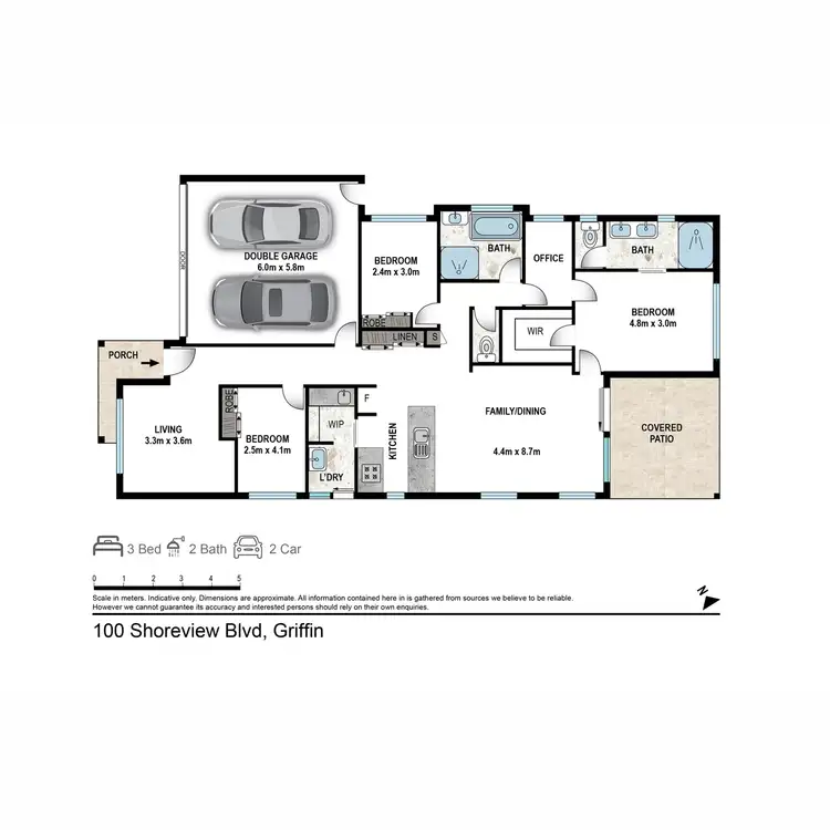 Floorplan of Homely house listing, 100 Shoreview Boulevard, Griffin QLD 4503
