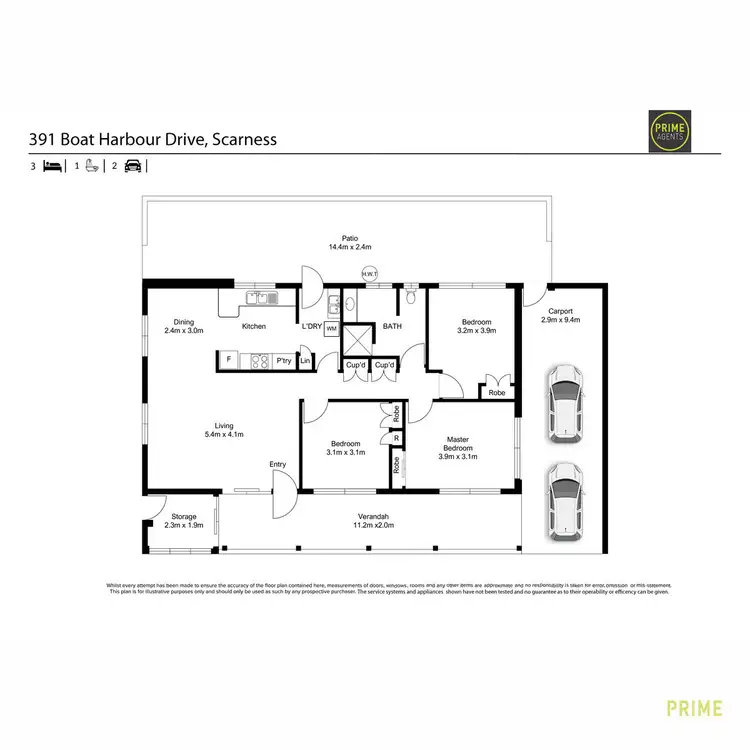 Floorplan of Homely house listing, 391 Boat Harbour Drive, Scarness QLD 4655