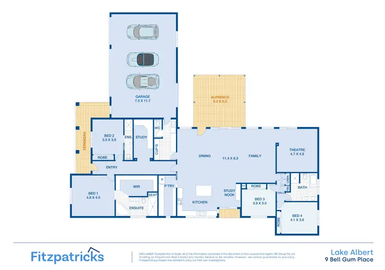 Floorplan of Homely house listing, 9 Bell Gum Place, Lake Albert NSW 2650
