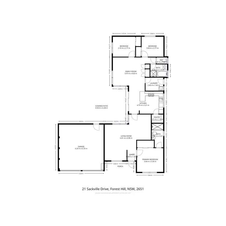 Floorplan of Homely house listing, 21 Sackville Drive, Forest Hill NSW 2651