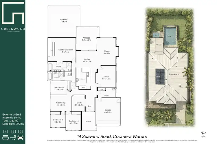 Floorplan of Homely house listing, 14 Seawind Road, Coomera Waters QLD 4209