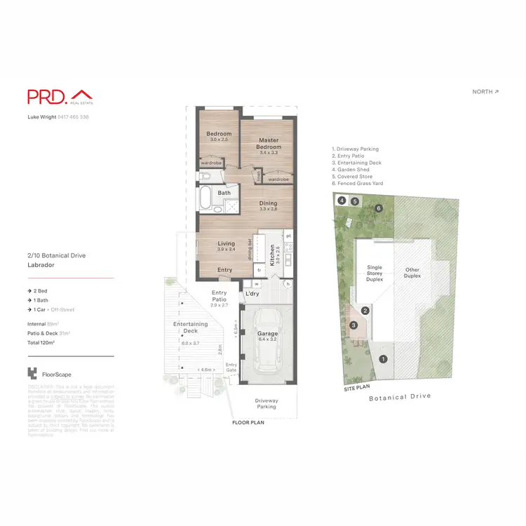 Floorplan of Homely house listing, 2/10 Botanical Drive, Labrador QLD 4215