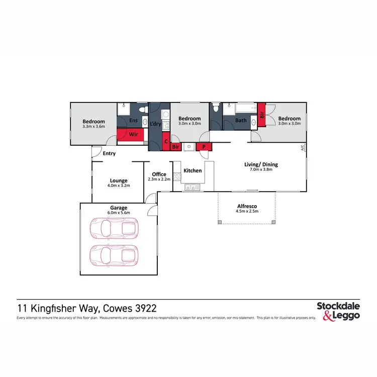 Floorplan of Homely house listing, 11 Kingfisher Way, Cowes VIC 3922