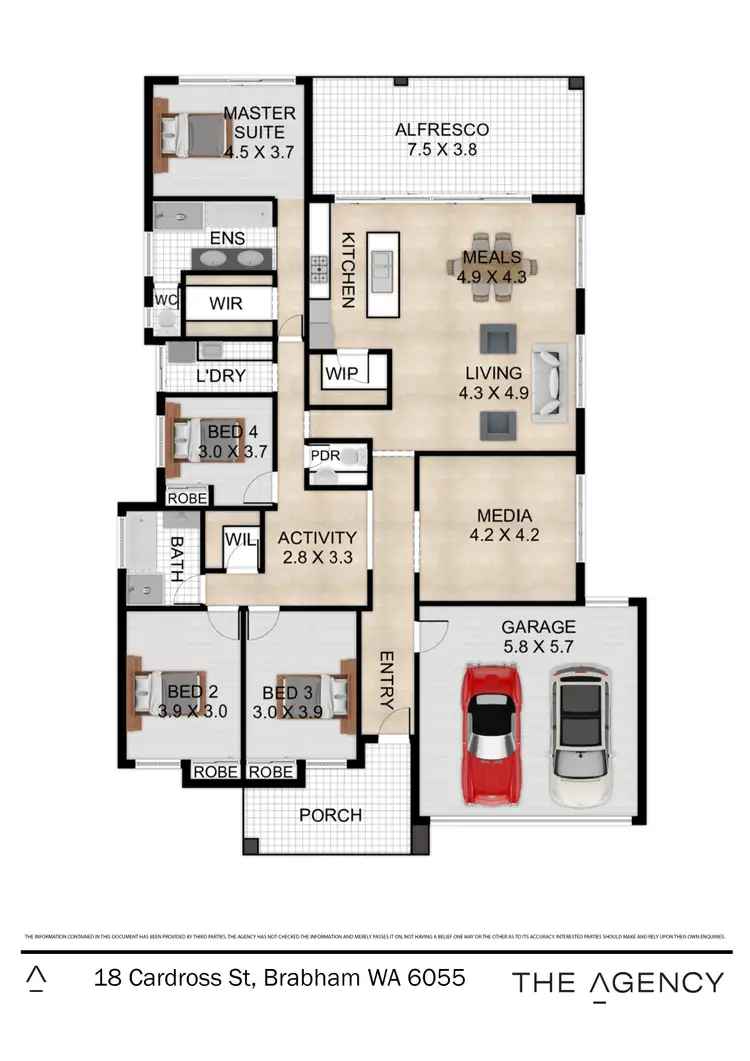 Floorplan of Homely house listing, 18 Cardross Street, Brabham WA 6055