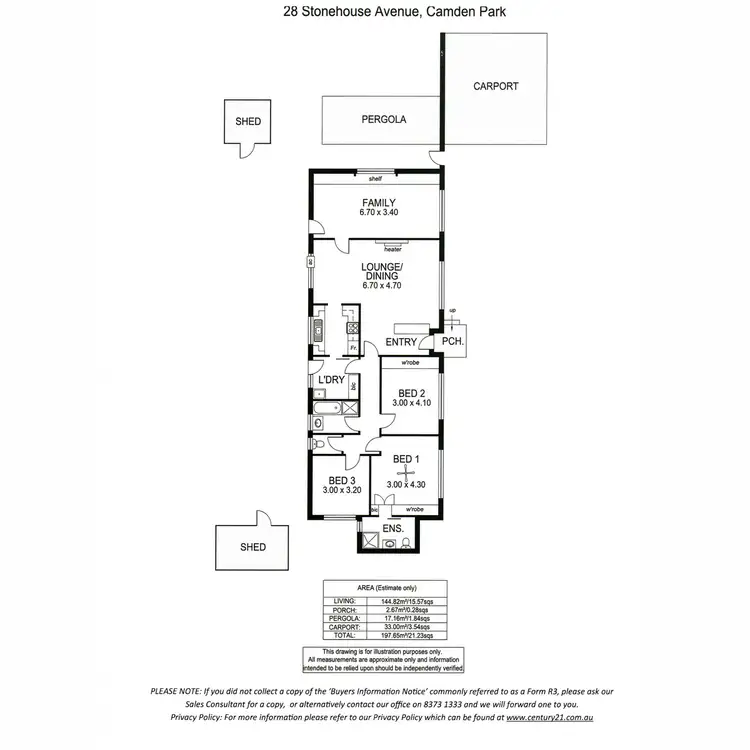 Floorplan of Homely house listing, 28 Stonehouse Avenue, Camden Park SA 5038
