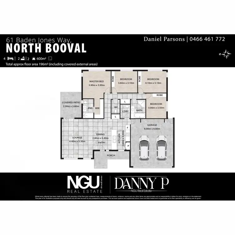 Floorplan of Homely house listing, 61 Baden Jones Way, North Booval QLD 4304