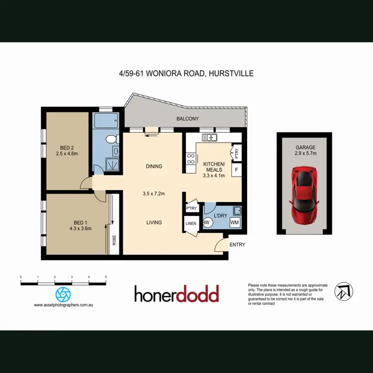 Floorplan of Homely unit listing, 4/59 Woniora Road, Hurstville NSW 2220