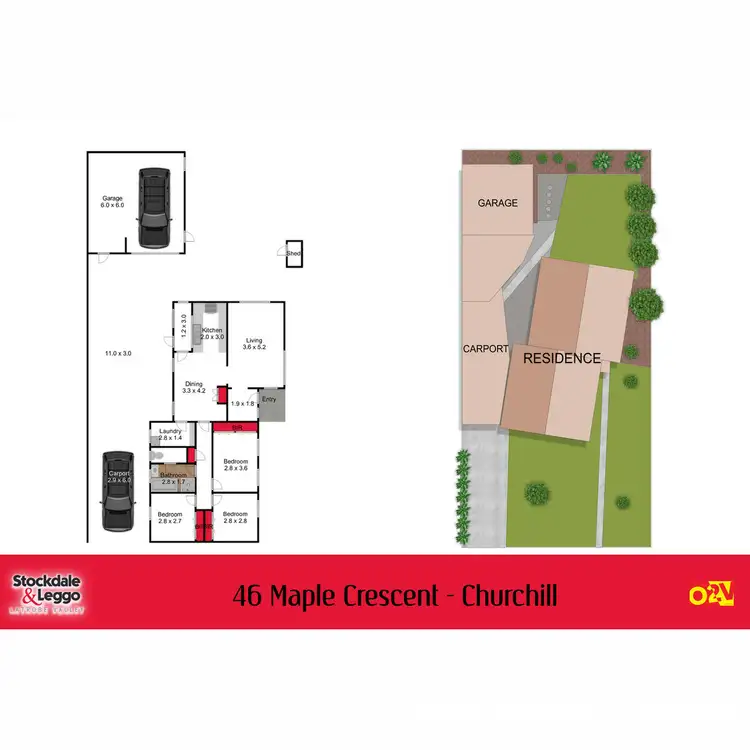 Floorplan of Homely house listing, 46 Maple Crescent, Churchill VIC 3842