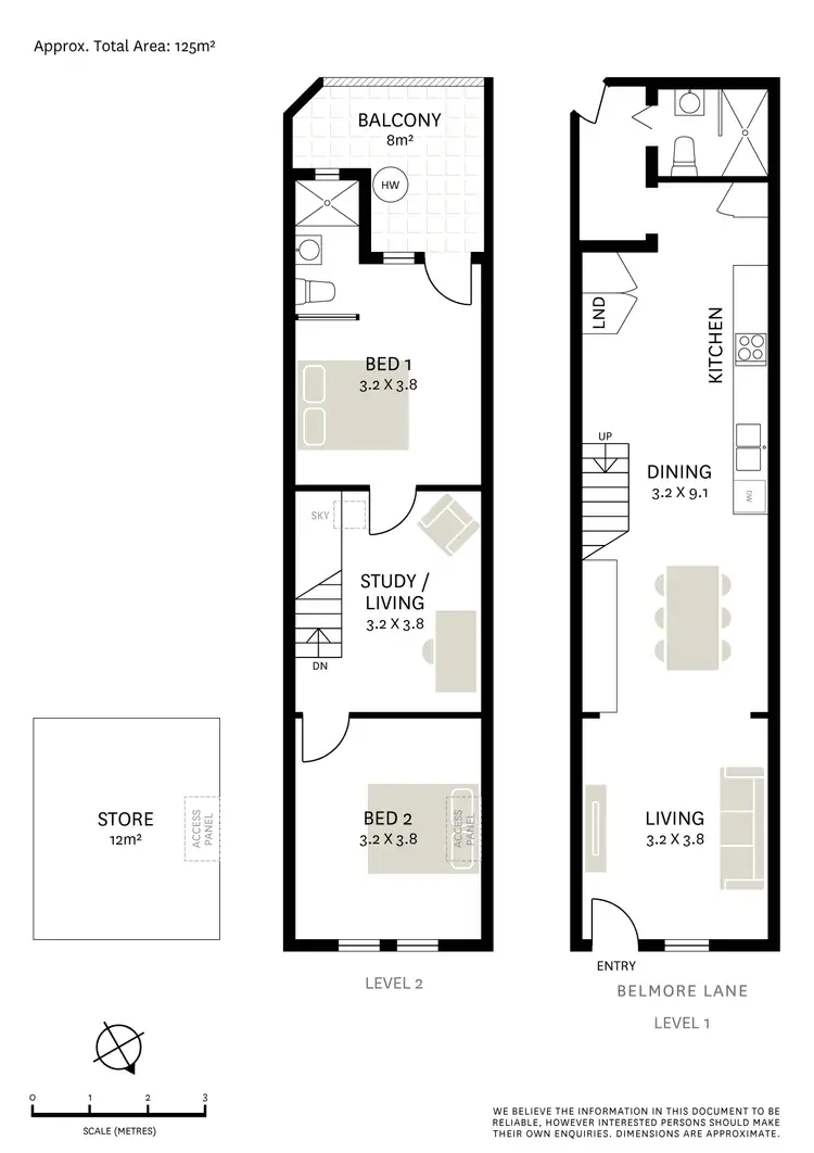 Floorplan of Homely terrace listing, 55 Belmore Lane, Surry Hills NSW 2010