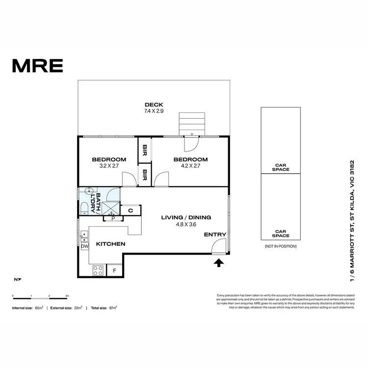 Floorplan of Homely apartment listing, 1/6 Marriott Street, St Kilda VIC 3182