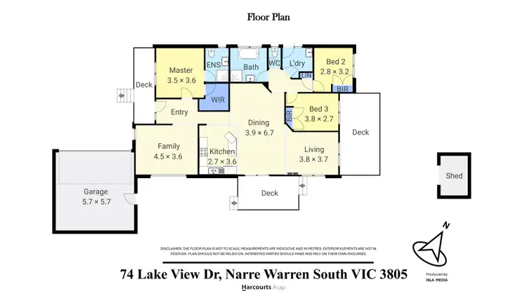 Floorplan of Homely house listing, 74 Lake View Drive, Narre Warren South VIC 3805