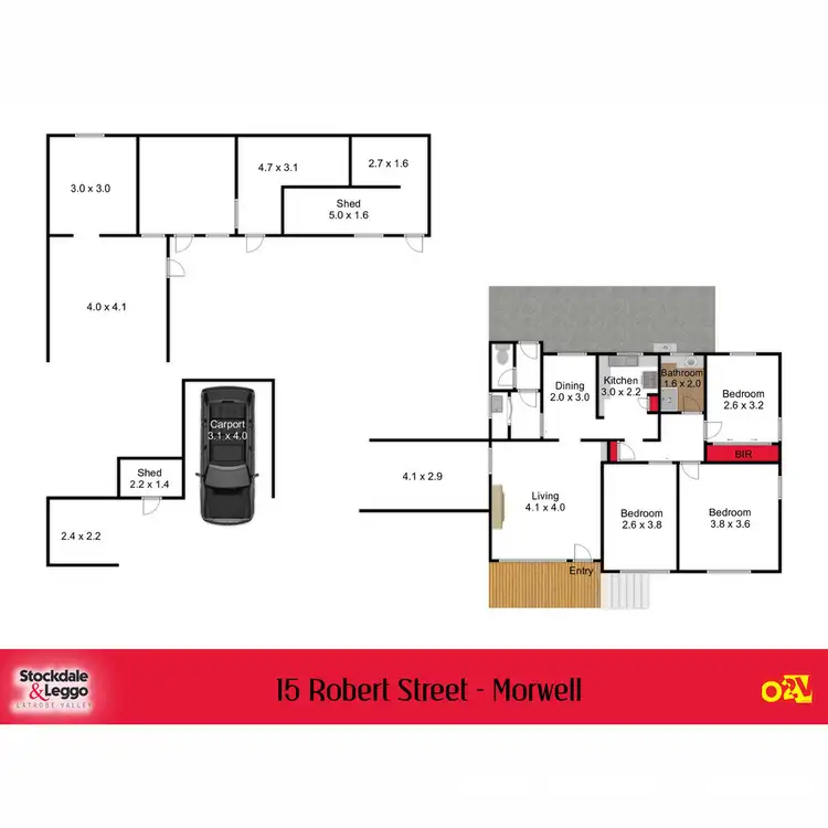 Floorplan of Homely house listing, 15 Robert Street, Morwell VIC 3840