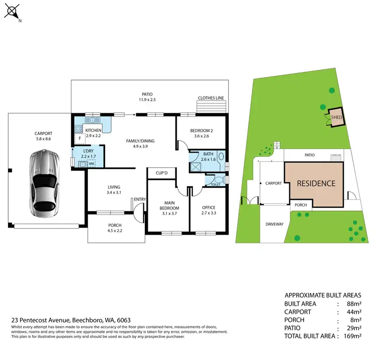 Floorplan of Homely house listing, 23 Pentecost Avenue, Beechboro WA 6063