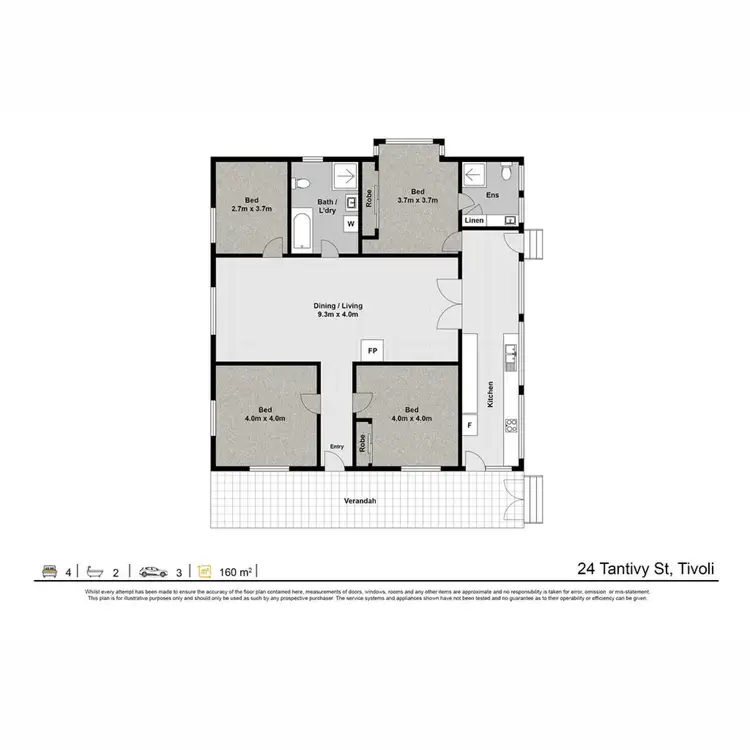 Floorplan of Homely house listing, 24 Tantivy Street, Tivoli QLD 4305