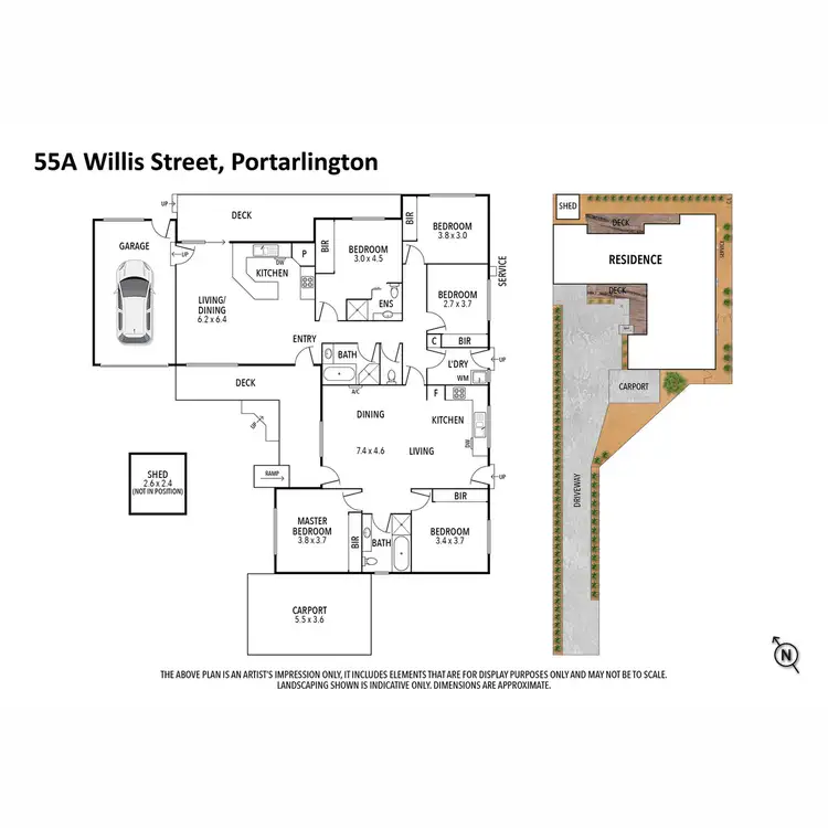 Floorplan of Homely house listing, 55a Willis Street, Portarlington VIC 3223