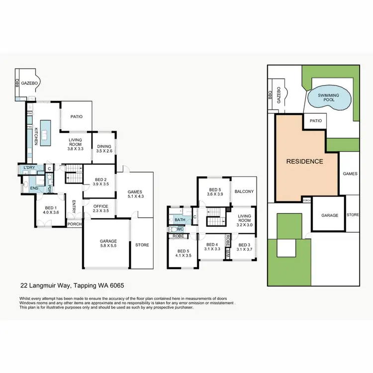 Floorplan of Homely house listing, 22 Langmuir Way, Tapping WA 6065