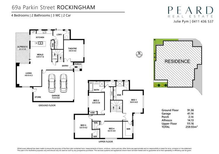 Floorplan of Homely house listing, 69A Parkin Street, Rockingham WA 6168