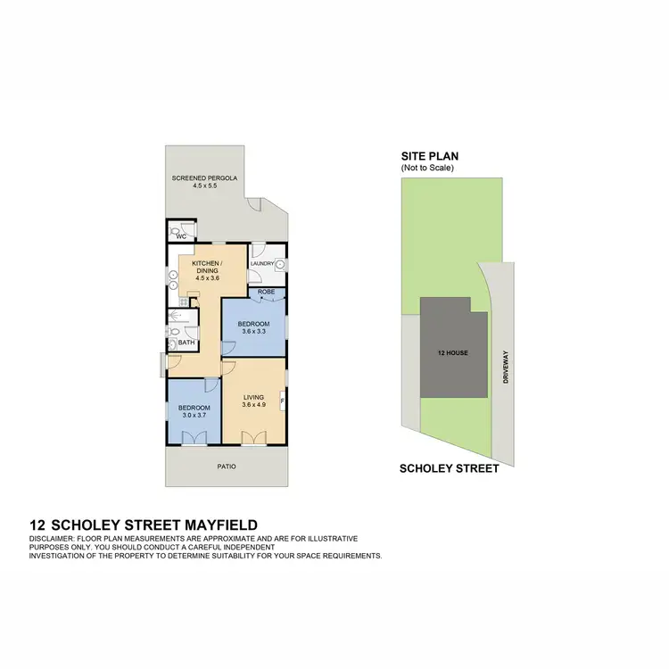 Floorplan of Homely house listing, 12 Scholey Street, Mayfield NSW 2304
