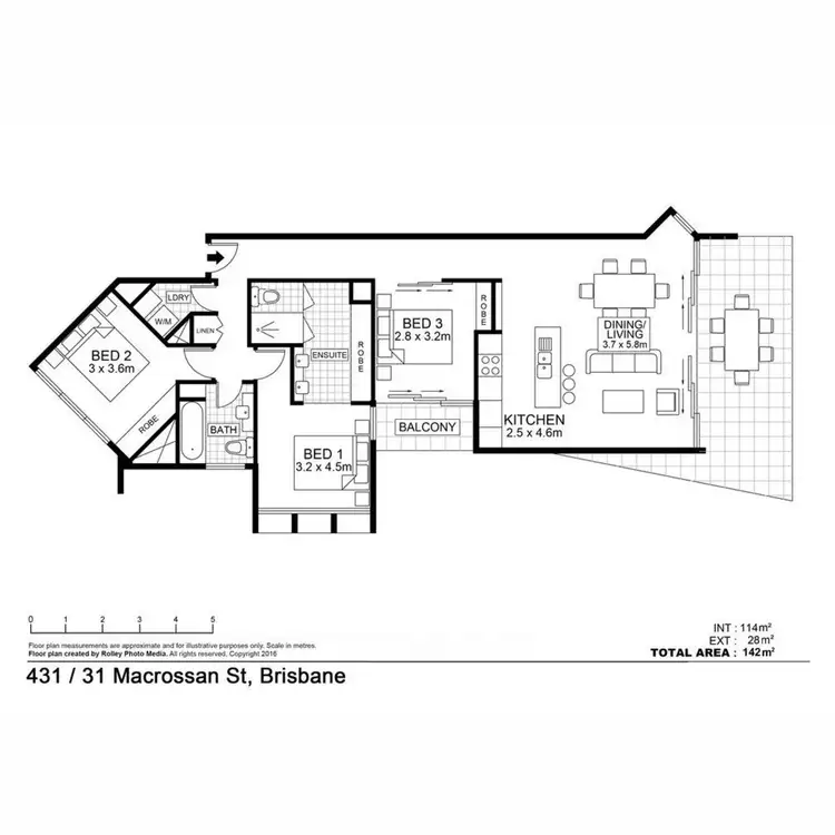 Floorplan of Homely unit listing, 431/30 Macrossan Street, Brisbane City QLD 4000
